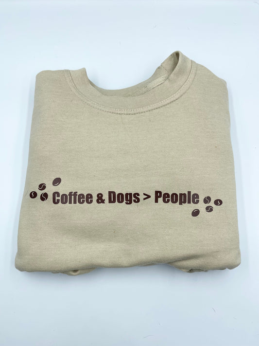 ‘Coffee & Dogs > People’ jumper